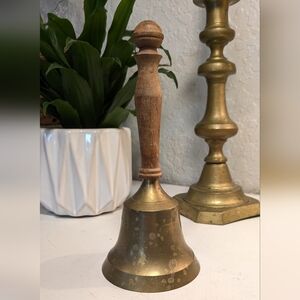 Vintage Elegant Gold and Brown Hand Bell